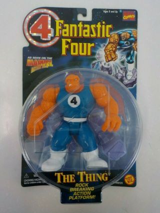N Toybiz Marvel 1994 Fantastic Four Animated Thing Rock Breaking Moc