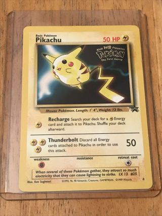 Pokemon Pikachu Gold Stamped Black Star Promo