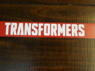 Toys R Us Store Display Sign Shelf Strip Talker Transformers 48 " Long 1.  25 " High