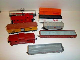 9 - Vtg Ho Scale Freight Cars,  Bachmann,  Revell,  Etc,  Minor Issues