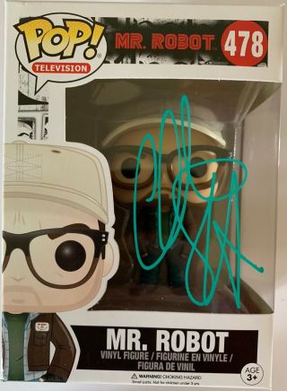 Christian Slater Hand Signed Mr Robot Funko Pop 478 C.