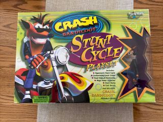 1999 Crash Bandicoot Stunt Cycle Playset Figure Motorcycle Fast