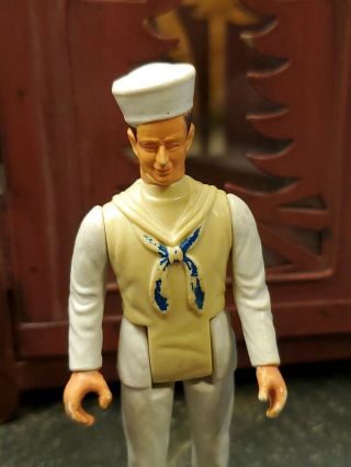 Vintage 1982 Military One Porto Play Navy Sailor Action Figure 3.  75 "