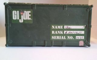 1997 Hasbro Gi Joe Authentic Foot Locker Green Action Figure Storage Container