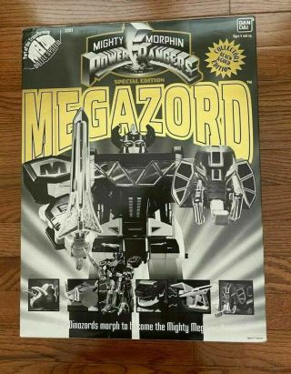 Vintage Mighty Morphin Power Rangers Black & Gold Special Edition Megazord 1993