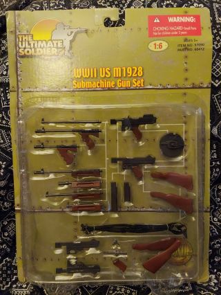2007 21st Century - Ultimate Soldier Weapon Us M1928 Submachine Gun Nip Wwii 1/6