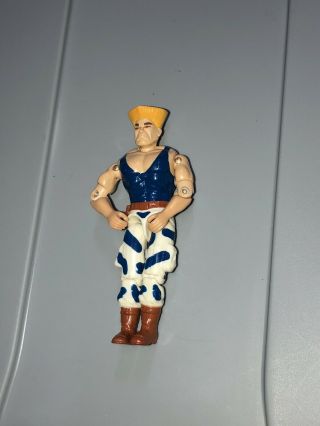 Vtg Rare Hasbro G.  I.  Joe Street Fighter Guile Heli Fighter Blue Figure 1986 1994