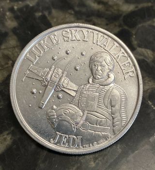 Kenner Star Wars Potf Coin Luke Skywalker X - Wing Pilot 1984 Vintage Regular Size
