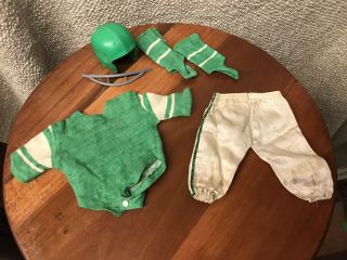 1960’s Johnny Hero Uniform,  Green Jersey,  Stirrups,  Helmet And Pants