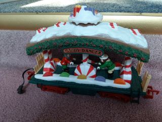Old Bright Holiday Express Candy Dancer Car Christmas Tree Train Elves