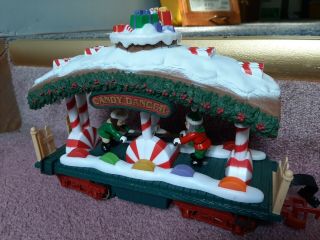 Old Bright Holiday Express CANDY DANCER Car Christmas Tree Train Elves 3