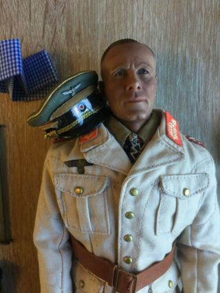 Custom Wwii German General Erwin Rommel Afrika Korp 12” Figure Did 3r Dragon 1/6