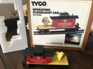Tyco Ho Operating Floodlight Car Model Train 347 Box Vintage Scale Railroad Toy