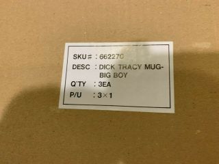 3 Dick Tracy Big Boy Figural Mugs in Applause Rare Box 2