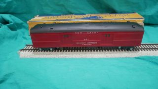 American Flyer Haven 651 Railway Express Agency Car W Old Box - Repainted