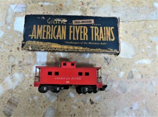 Vintage American Flyer 638 Train Caboose S Scale By A.  C.  Gilbert Co.  Usa