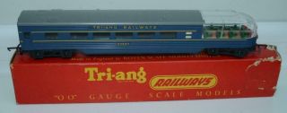 Tta - Triang (pre Hornby) Oo Transcontinental Railway Blue Rear Observation Car
