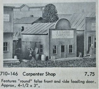 Ho Scale: The Gold Rush Era Carpenter Shop At Tomichi,  Colorado,  A Wood Kit