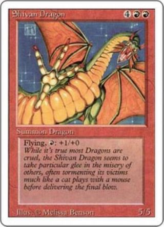 Wotc Mtg 3rd Ed Shivan Dragon (r) Vg