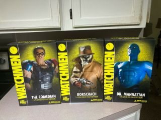 Watchmen The Comedian,  Rorschach,  Dr Manhattan 1:6 Scale Collector Figures