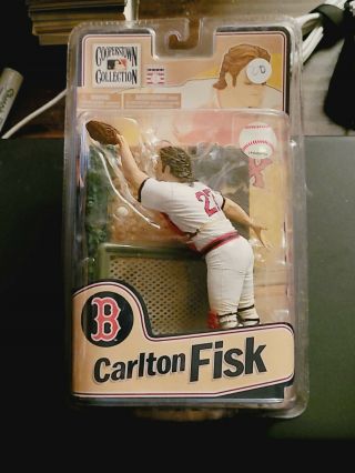 Mcfarlane 2011 Carlton Fisk Boston Red Sox Cooperstown Series 8 In Package