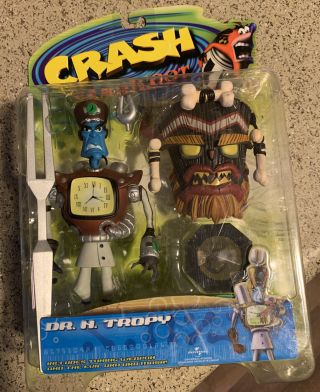 Dr.  N.  Tropy | Crash Bandicoot Action Figure Rare 1999 Vintage Resaurus