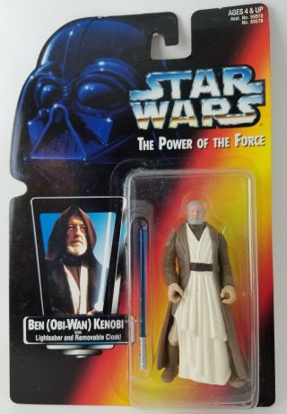 Star Wars 1995 Kenner Power Of The Force Obi - Wan Kenobi Action Figure (x)