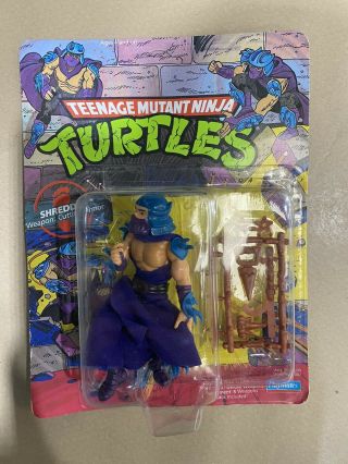 1988 Tmnt Turtles 10 Back Figure Moc Unpunched Shredder