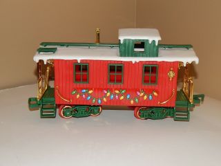 VTG 1989 Bright 183 Train Musical Christmas Express Train Caboose Rail Car 3