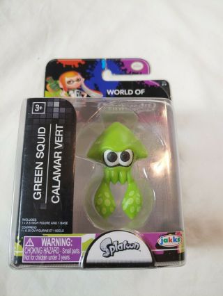 World Of Nintendo Splatoon Green Squid Calamar Vert 2.  5  Figure Jakks Pacific