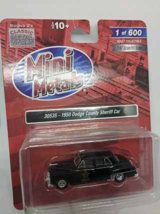 Classic Metal - Mini Metals Cmw Ho 1:87 1950 Dodge Police Car