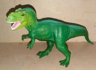 Vintage 1996 Safari Ltd Tyrannosaurus T - Rex Green Dinosaur Toy Figure 4.  5 " Tall