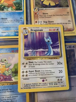 Pokémon Dragonair 18/102 Shadowless - Base Set Wotc Pokemon Card - Rare Nm Lp