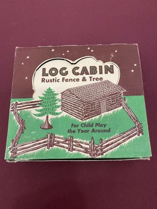 Bachmann Bros.  Lc - 2 Log Cabin Rustic Fence & Tree - Plasticville