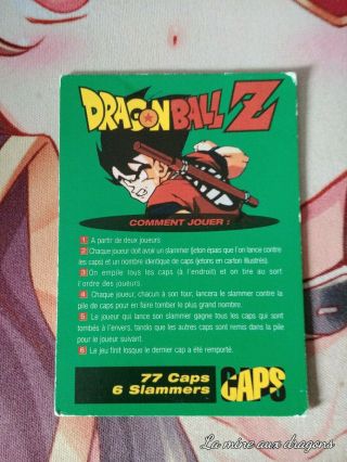 Carte Dragon Ball Z Regle Du Jeu Caps Pogs Dbz Rare Cards Rare Rules Panini