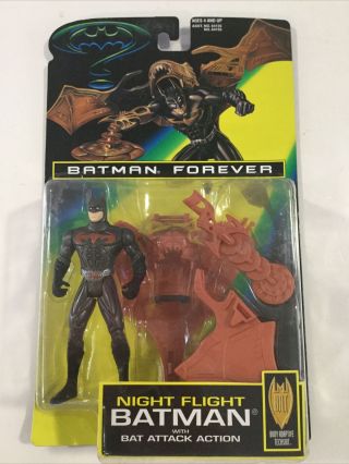 Vintage Kenner Batman Forever Night Flight Action Figure With Attack 1996 Mib