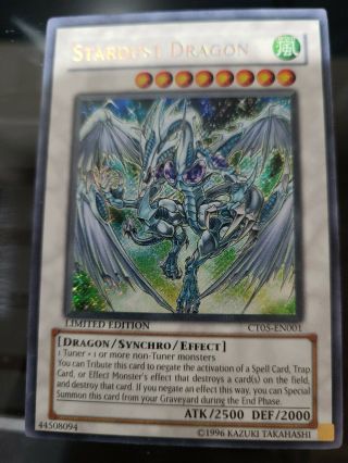 Stardust Dragon - Ct05 - En001 - Limited Edition Secret Rare Yugioh Card Nm