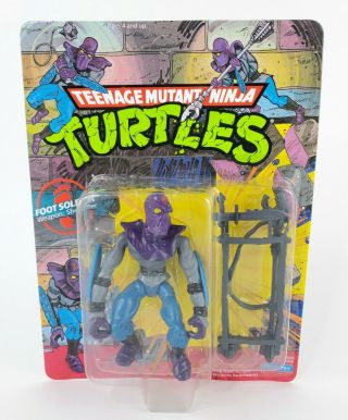 Tmnt Foot Soldier 44 Back Teenage Mutant Ninja Turtles Figure Unpunched Moc 1990