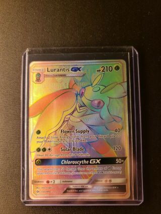 Lurantis Gx 150/149 Rainbow Hyper Rare Sun & Moon Pokemon Card