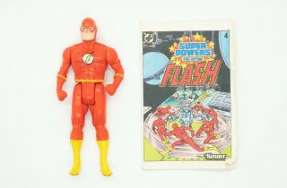 Vintage 1984 Kenner Dc Comics Powers The Flash W/ Mini Comic