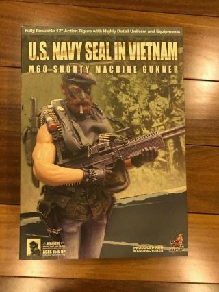 Hot Toys U.  S.  Navy Seal In Vietnam - 60 Shorty Machine Gunner 1:6