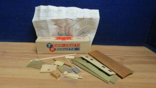 O Scale 2 Rail Train Craft Wood Kit Caboose 8 Wheel  " Incomplete  597894