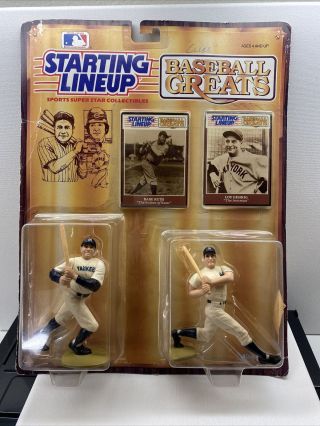 1989 Starting Lineup Baseball Greats Babe Ruth And Lou Gehrig Ny Yankees