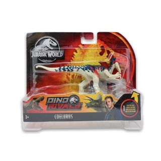 Jurassic World Dino Rivals Coelurus Tri Color 7 " Attack Pack 2018 Collector Card