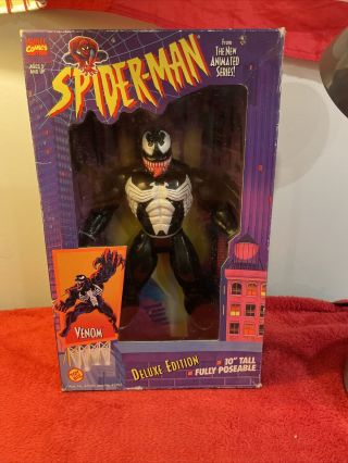 1994 Marvel Toy Biz 10 " Spider - Man Venom Deluxe Edition Fully Poseable Look
