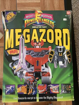 Pre - Owned Mighty Morphin Power Rangers 1993 Megazord Deluxe Set Bandai
