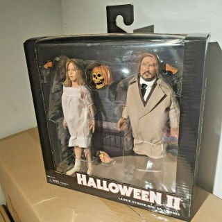 Neca Halloween 2 Laurie Strode & Dr.  Loomis 8 " Clothed Action Figure 2 Pack