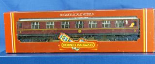 Hornby Railways Oo Guage R474 Lms Period 3 Composite Coach Crimson Lake 4120 Vgc