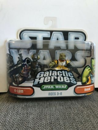 Hasbro Star Wars Galactic Heroes 4 - Lom And Bossk In Package