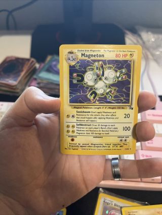 Magneton - 11/62 - Fossil Set - Rare Holo Pokemon Card - Near - Wotc
